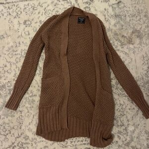 Abercrombie and Fitch Cozy Brown Knit Cardigan Sweater